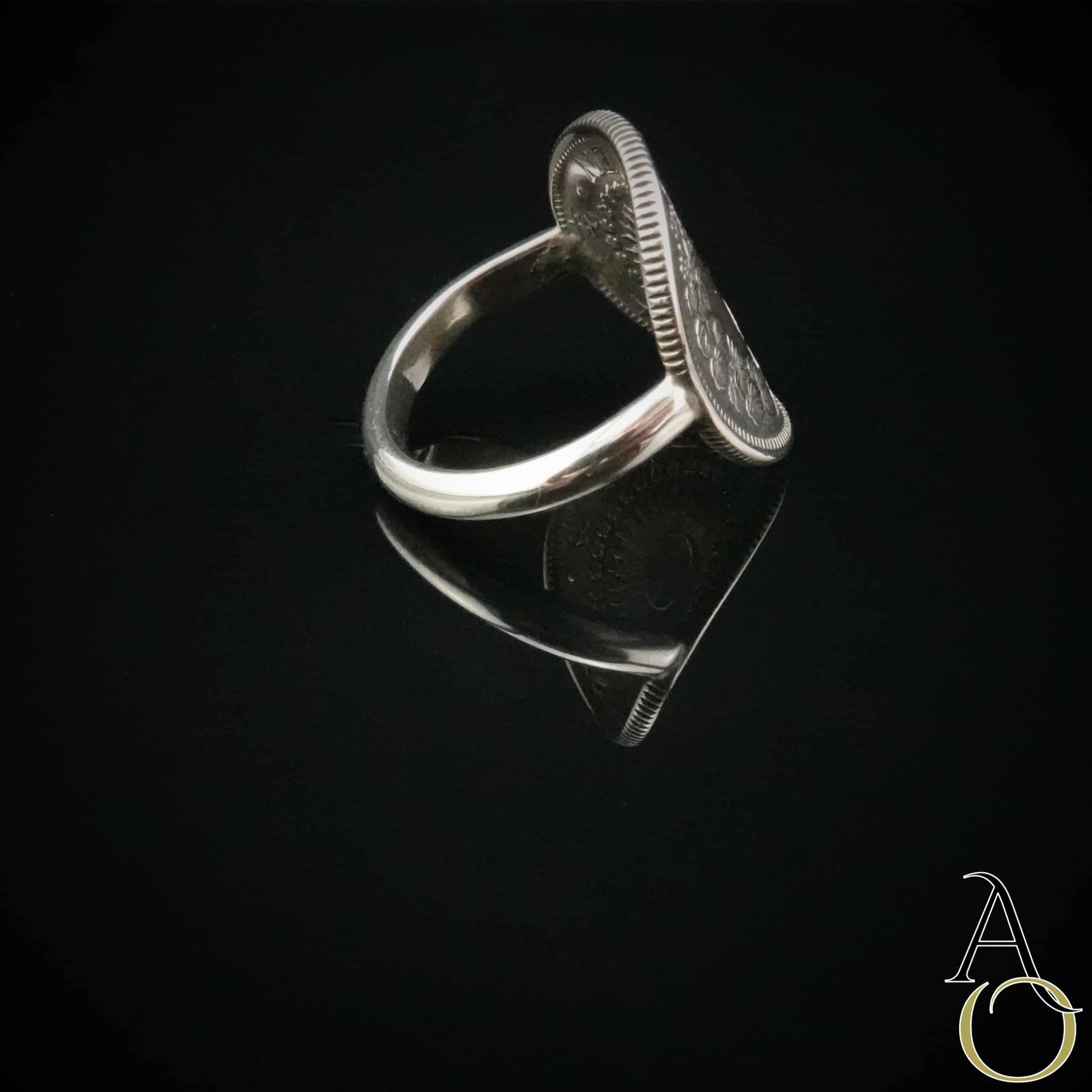 Bague cintrée 20 Sen Japon Argent – Image 4